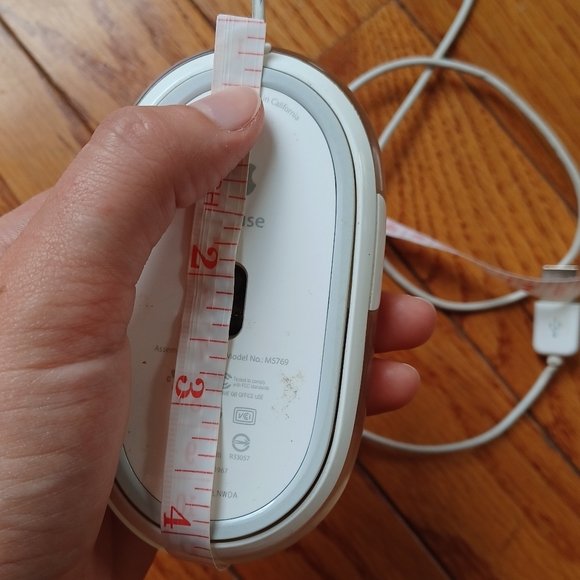 Tested - Working! Apple Mouse Model M5769 White Clear USB Wired - Picture 6 of 6